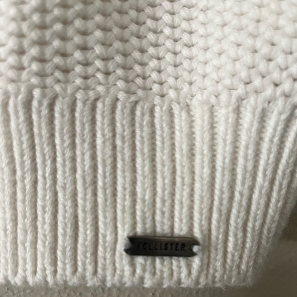 Hollister Junior medium crop tank cable knit girl next‎ door white flirty boho - Picture 5 of 6